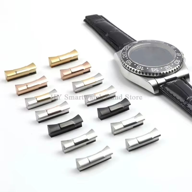 Curved Spring Bar - 2ชิ้น20มม. สแตนเลสเชื่อมปลายโค้ง endlink สำหรับ Rolex Submariner