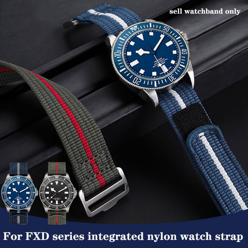 Nato Strap Nylon - สายนาฬิกาไนลอนคุณภาพสูง22มม. สำหรับผู้ชายปลอกทักซิโด้แบบซ่อน fxd/biwan/ 1958ซีรีส์