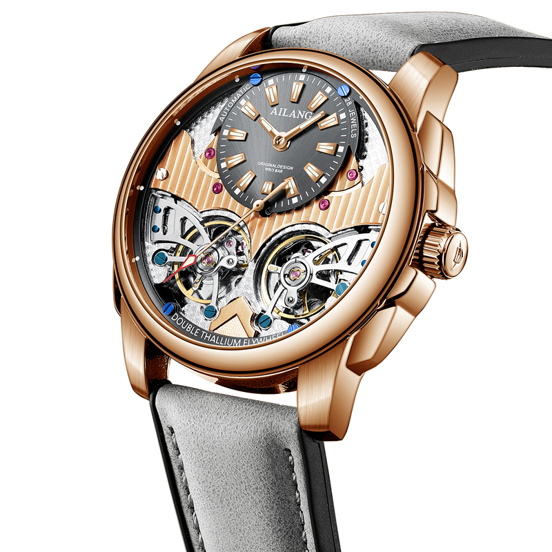 Omega Watch Constellation - AILANG นาฬิกาข้อมือผู้ชายแบบกลไกอัตโนมัติกันน้ำกีฬาทหารหรูหราดับเบิ้ลทูร์บิญงนาฬิกาข้อมือผู้ชายสายหนัง