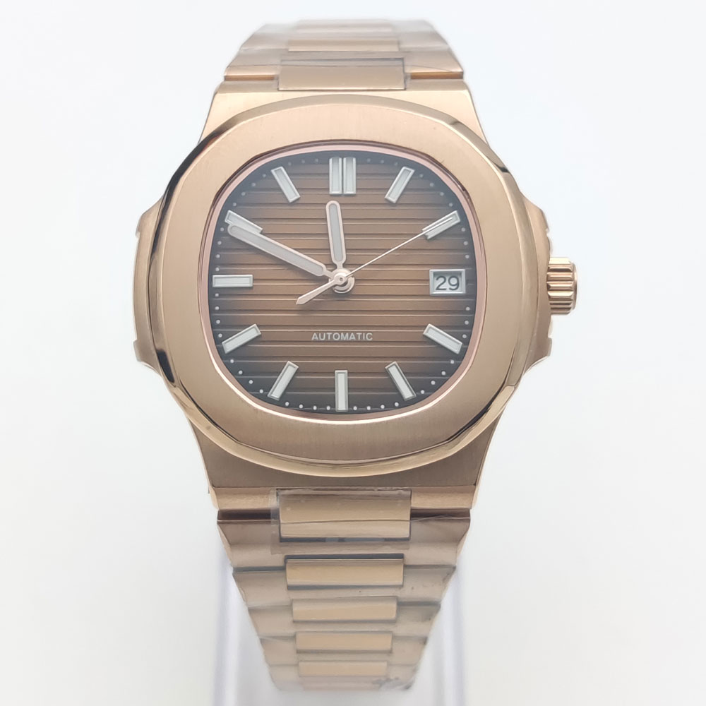 นาฬิกากลไกทองคำสีกุหลาบอัติโนม - Patek Philippe Watch Nautilus บทวิจารณ์และราคา