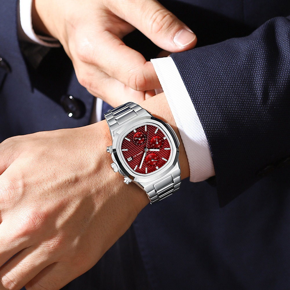 CRRJU Luxury Man นาฬิกากันน้ํา - Patek Philippe Watch Nautilus บทวิจารณ์และราคา